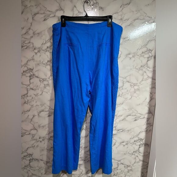 Jason Wu - Aqua Blue Linen Blend Braided
Trim Pants Sz 12 - Picture 12 of 12